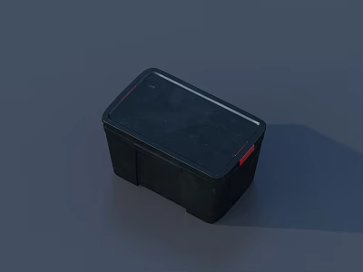 Black Storage Basket With Lid For Home Organizing And Daily Storage Use 3d model