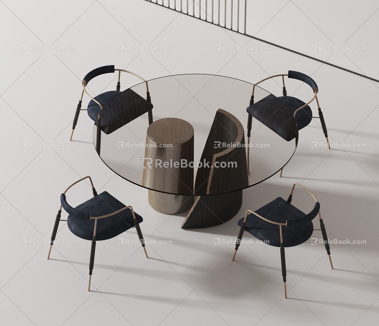 Modern leisure tables and chairs 3d model