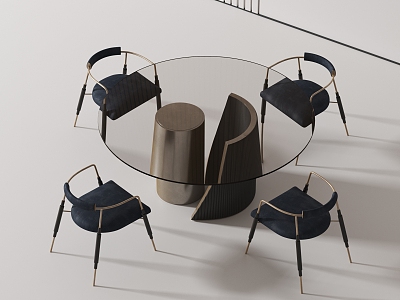 Modern leisure tables and chairs 3d model