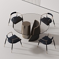 Modern leisure tables and chairs 3d model