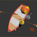 Modern Boat Boat Cartoon Boat Anime Boat 3d model