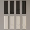 Black And White Decorative Cabinet Doors With Various Carved Panel Styles