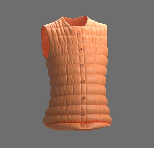 Down vest clothes 3d model