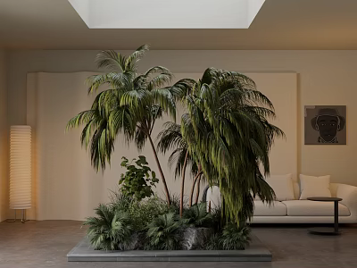 Indoor Patio Plant Pond Landscape 3d model