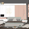 Cozy Kids Room Interior Design With Bed Stuffed Toys Rug Balloons And Wall Decor