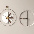 Modern Wall Clocks With Unique Wooden Pointers And Minimalist White Dial Design 3d model