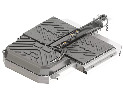 Industrial Equipment Metal Platform With Mechanical Components And Structural Design 3d model
