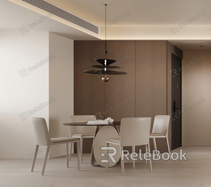 Restaurant Round Table Chandelier Cream Style Restaurant Simple Guest Restaurant F942 model