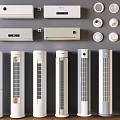 Modern White Air Conditioners Fans Wall Mounted Floor Standing Units for Indoor Home Use