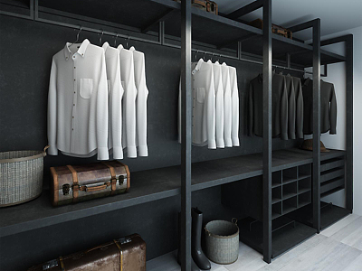 Industrial LOFT wardrobe model