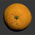 Ripe Bright Orange Fruit With Smooth Shiny Skin On Dark Surface