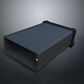 Dark Colored Computer Case With Metal Enclosure And Sturdy Structure Design 3d model