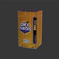 Modern Commercial Vending Machine With Orange Exterior And Only Fanta Logo Design