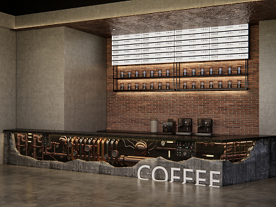 Industrial LOFT Cafe Bar model