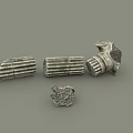 European Roman Column Broken Column 3d model