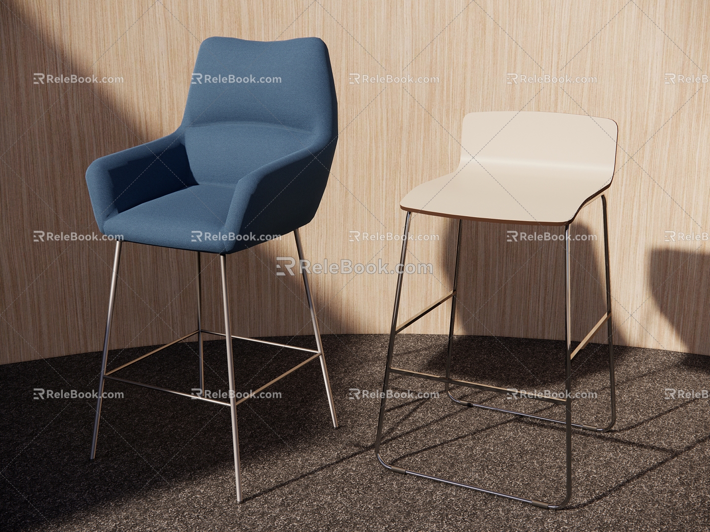 Modern High Stool Sofa Stool Bar Stool 3d model