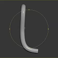 White Metal Handrail With Modern Sleek Design On Reflective Black Surface For Home Decor