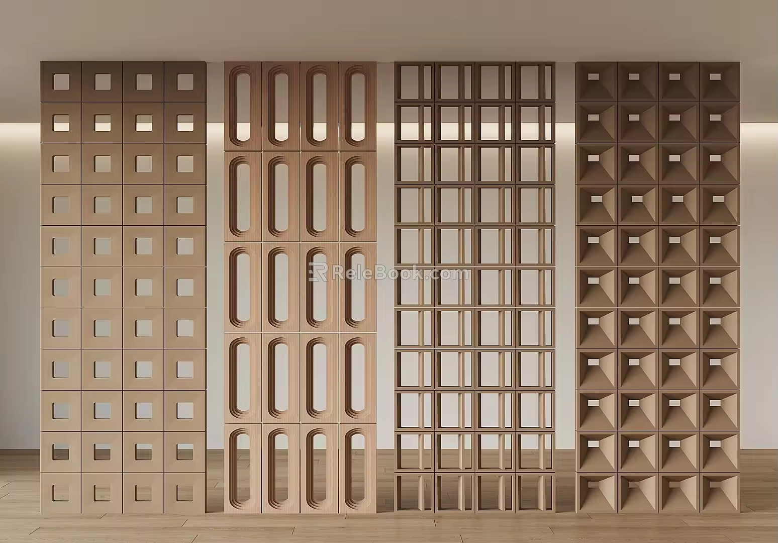 Silent wind screen partition 3d model
