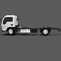 White JAC Commercial Truck Chassis Cab with Single Cab Front View