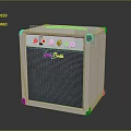 Harry Biscuit White Computer Speaker With Control Knobs And Mesh Panel Design