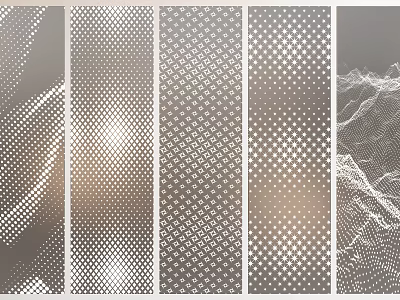 Modern Decorative Wall Panels With Various Textured Patterns For Interior Design Projects 3d model