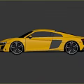 Aerodynamic Yellow Sports Car With Sleek Design Black Wheels And Reflective Finish