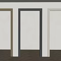 Three Colored Door Frames In Minimalist Room