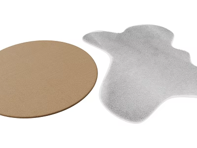 Soft Woven Shaped Rugs In Round And Irregular Designs For Home Decor 3d model
