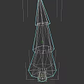 Green Layered Low Poly Tree 3D Model Design With Simple Structure