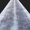 Landscape Sculpture Design Featuring Snow Covered Path And Textured Asphalt Surface 3d model