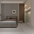 Elegant Modern Shopping Mall Store Interior With Round Bed Display And White Furniture