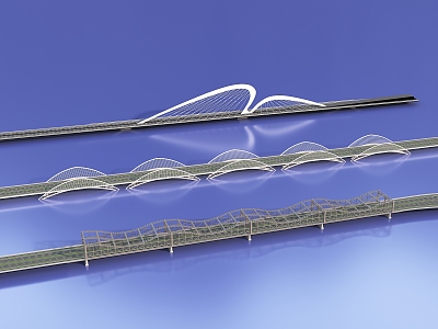 bridge cable bridge su 3d model