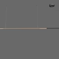 Modern Linear Pendant Light With Sleek Design For Contemporary Interior Spaces 3d model