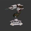 Turret Turntable Railgun Sci-fi Tower Defense Game Tower Defense Sci-fi Turret Game Turret Game Battery 3d model