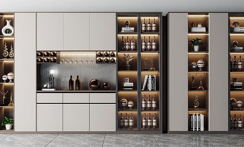 Modern Wine Cabinet 3d model