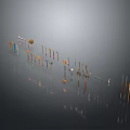Cold weapons Sword Axe Hook Fork Spear Trident Melee Weapon Military 3d model