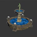 Elegant Garden Ornament Featuring Dolphin Sculpture Stone Base And Sphere Decorations