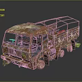 Rusted Old Truck With Open Bed Metal Railings And Weathered Worn Appearance