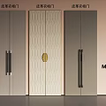 Three Leather Wardrobe Doors With Modern Design And Minotti Brand