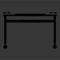 Modern Gaming Desk With Metal Frame RGB LED Lights And Headphone Holder