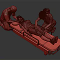 Medical Staff Assisting Patient Lying On Orange Stretcher During Emergency Care