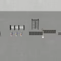 Gate access control system 3d model