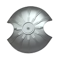 Metal Circular Weapon Design Featuring Radial Patterns Central Hub And Notched Edges 3d model