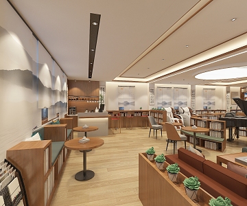 New Chinese Library 3d model