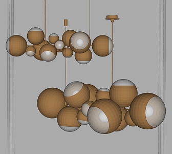 Modern Chandelier Restaurant Chandelier Villa Chandelier 3d model