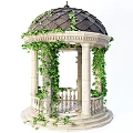European-style pavilion repass 3d model