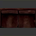 Red Two Seater Velvet Sofa Furniture With Classic Design And Armrests