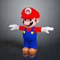 Super Mario Toy Figure With Red Hat M Logo Red Shirt Blue Overalls White Gloves