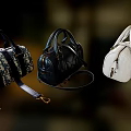 Fashionable Women Handbags Collection With White Quilted Black And Patterned Designs And Top Handles