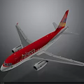 Red Avianca Airplane Model Showcasing Aerospace Space Exploration Design Features